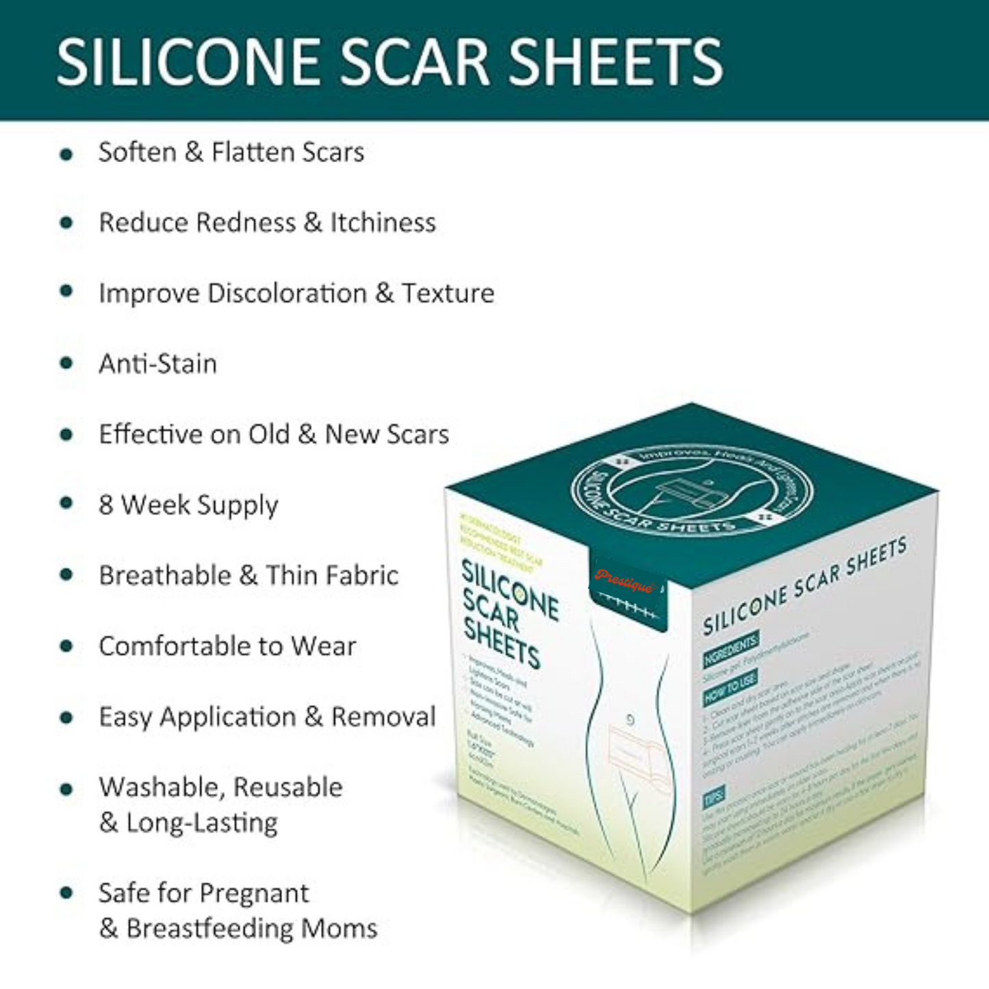 Prestique Silicone Scar Sheets