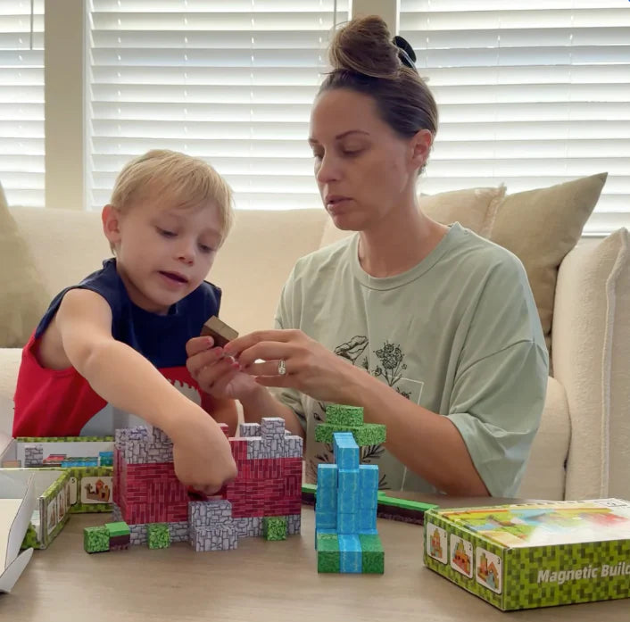 NeuroSprout™ STEM Magnetic Builder Set — Screen-Free Play That Builds Brains