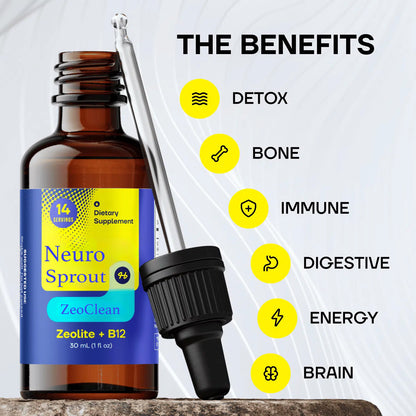 NeuroSprout™ ZeoClean Kids Detox Support – Safe Daily Cleanse with Zeolite & B12