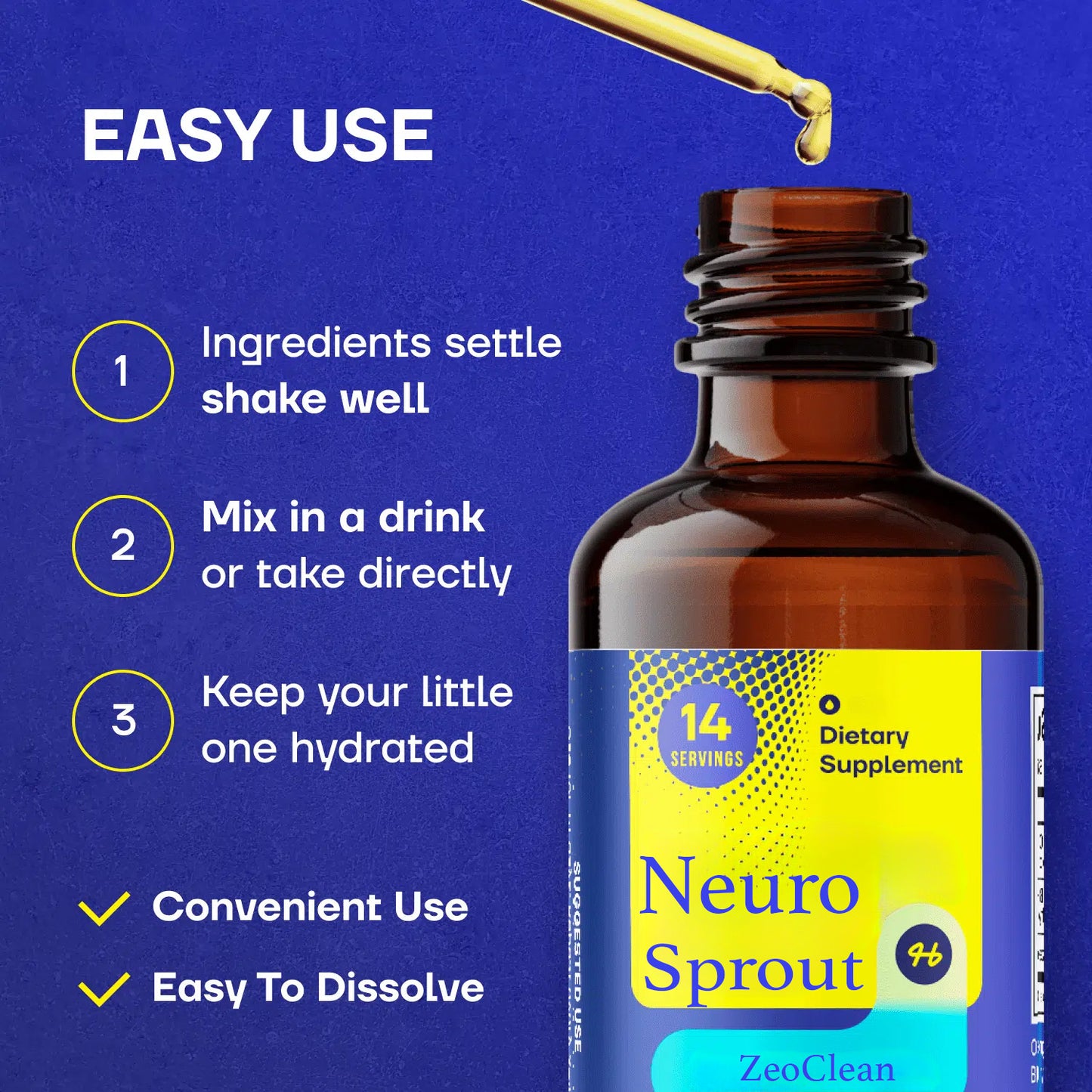 NeuroSprout™ ZeoClean Kids Detox Support – Safe Daily Cleanse with Zeolite & B12